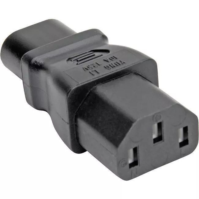 Tripp Lite P003-000 IEC C8 to C13 Power Cord Adapter Converter 10A 125V Black