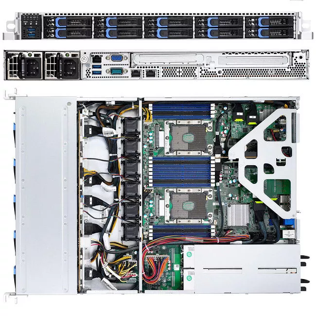 MiTAC B7106G62HE10HR Thunder SX GT62H-B7106 1U Rack Barebone -Intel C621 Chipset -2X Socket LGA3647