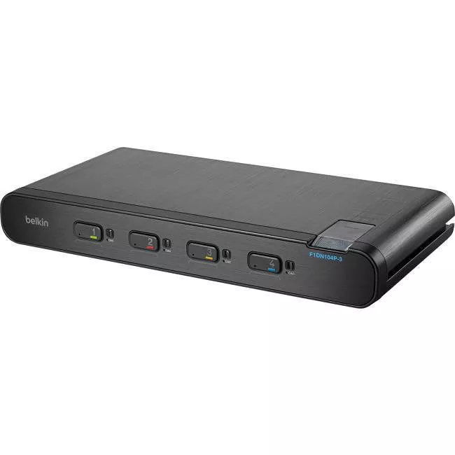 Belkin F1DN104P-3 4-Port Secure KVM Switch - DisplayPort - USB/PS2 - Audio