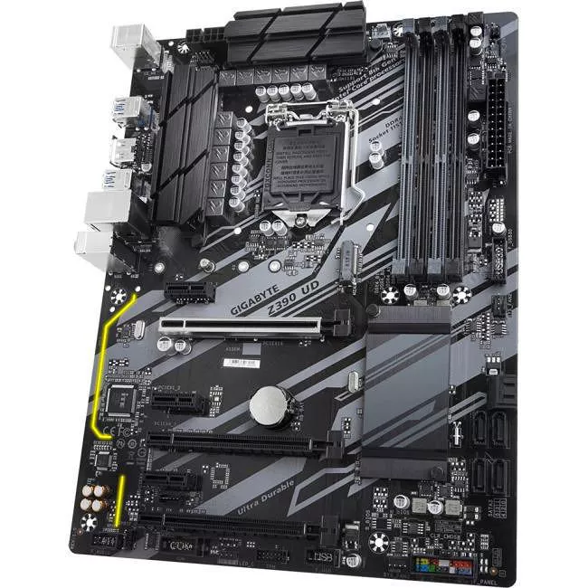 GIGABYTE Z390 UD Desktop Motherboard - 1x Socket H4 LGA-1151 - Intel Z390 - 4x DDR4 - RAID - 1x M.2 - 3x PCIe x16 - ATX