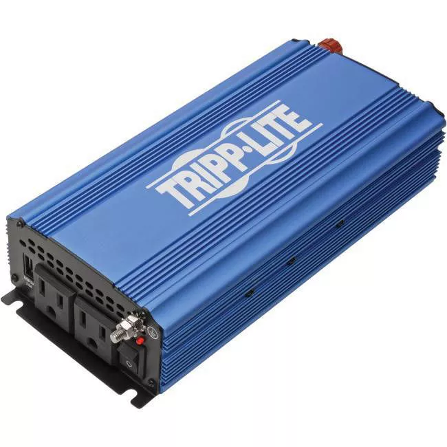 Tripp Lite PINV750 750W Light-Duty Compact Power Inverter with 2 AC/1 USB - 2.0A/Battery Cables Mobile