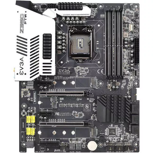 EVGA 123-CS-E397-KR Desktop Motherboard - 1x Socket H4 LGA-1151 - Intel Z390 - 4x DDR4 - RAID - 2x M.2 - 2x PCIe x16 - ATX