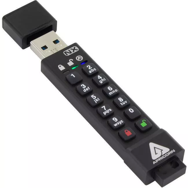 Apricorn ASK3-NX-2GB 2GB Hardware Encrypted USB 3.1 Flash Drive