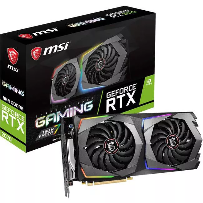 MSI G2070G8 GeForce RTX 2070 GAMING 8G Graphic Card - 1.62 GHz Boost Clock - 8 GB GDDR6