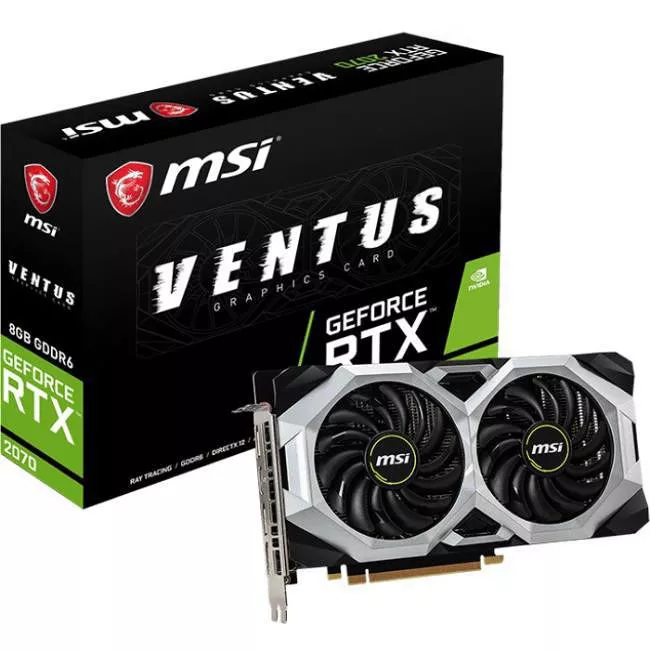 MSI G2070V8 GeForce RTX 2070 VENTUS 8G Graphic Card - 1.62 GHz Boost Clock - 8 GB GDDR6