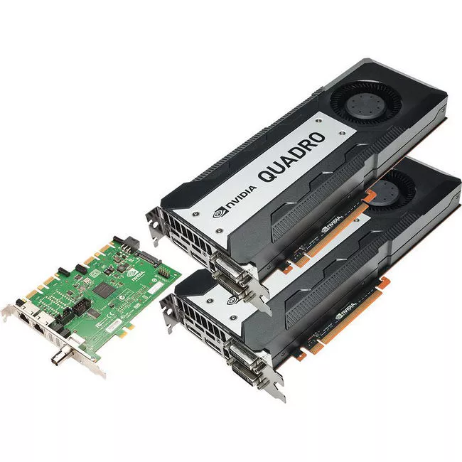 PNY VCQK6000SYNC-2K6KIT Dual Quadro K6000 Graphic Card - 12 GB GDDR5 + Quadro Sync (Turnkey Kit)