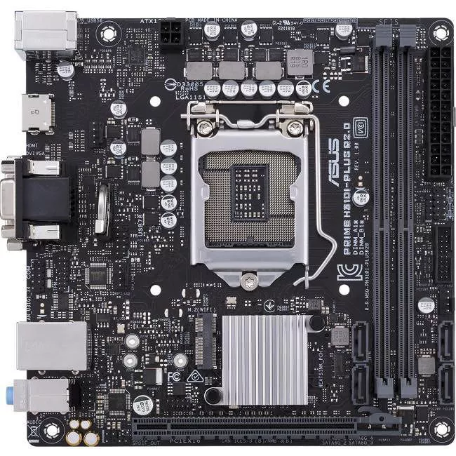 ASUS PRIME H310I-PLUS R2.0/CSM Desktop Motherboard - Intel H310 Chipset - Socket H4 LGA-1151 - Mini ITX