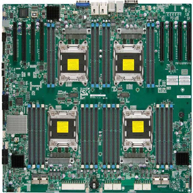 Supermicro MBD-X9QR7-TF-JBOD-B Server Motherboard - 4x Socket R LGA-2011 - Intel C602 - 24x DDR3 - RAID - 8x PCIe x16 - 3x RJ-45 - Proprietary Form Factor