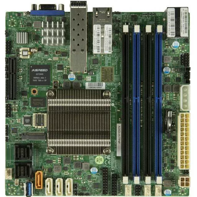 Supermicro MBD-A2SDI-H-TF-B Server Motherboard - Intel C3758 - BGA 1310 - Bulk