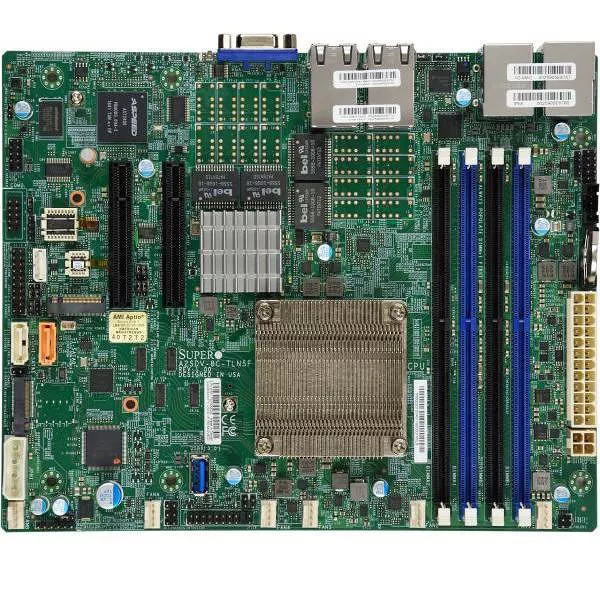 Supermicro MBD-A2SDV-8C-TLN5F-O Server Motherboard - Socket BGA-1310 - 4x DDR4 - 2x M.2 - 5x RJ-45 - Flex ATX