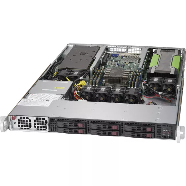 Supermicro SYS-1019GP-TT 1U Rackmount Barebone - Intel C621 - 1X LGA-3647 - Supports 2X GPU