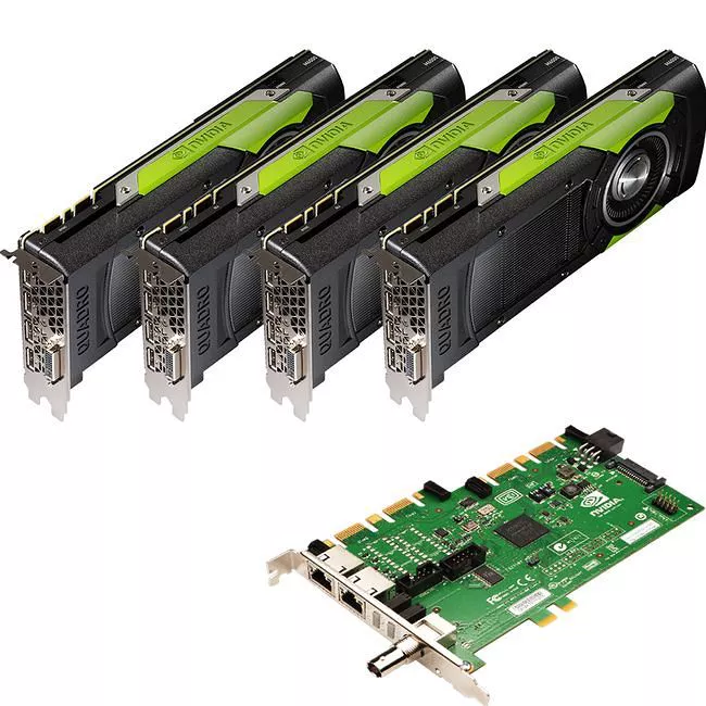 PNY VCQM6000SYNC-4M6KIT Quad Quadro M6000 Graphic Card - 12 GB GDDR5 + Quadro Sync (Turnkey Kit)