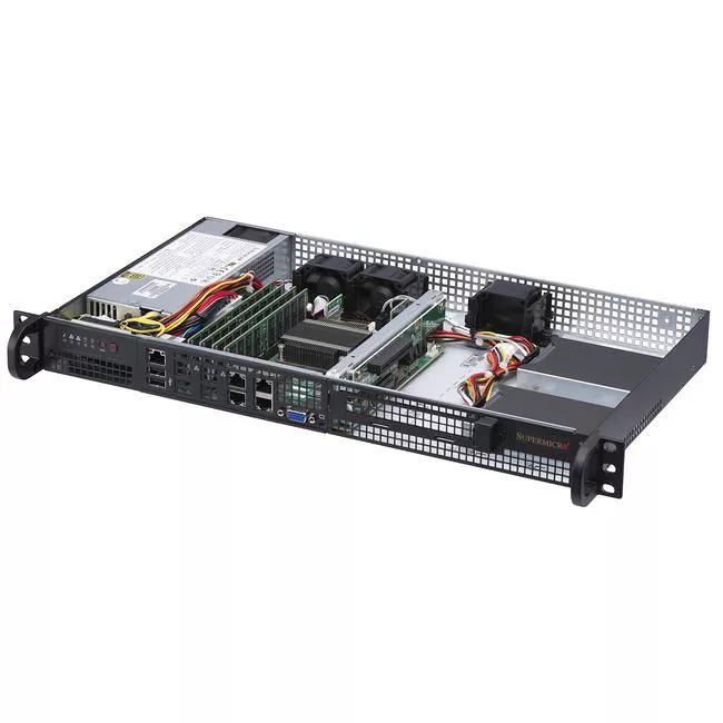 Supermicro SYS-5019A-FTN4 SuperServer 1U Rackmount Server - 1 x Intel Atom C3758