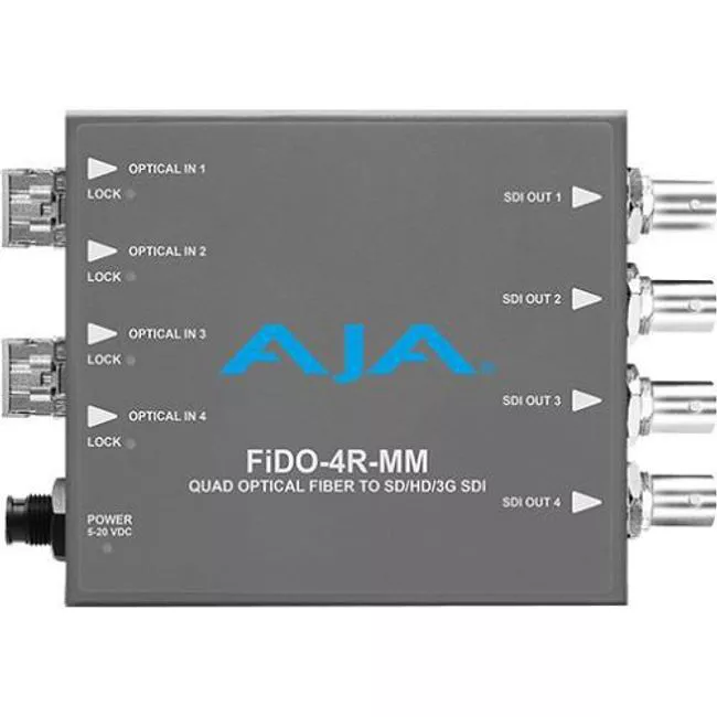 AJA FIDO-4R-MM 4-Channel Multi-Mode LC Fiber to 3G-SDI Receiver