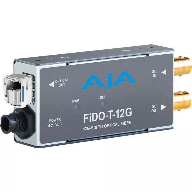 AJA FIDO-T-12G 1-Channel 12G-SDI to Single Mode LC Fiber Transmitter