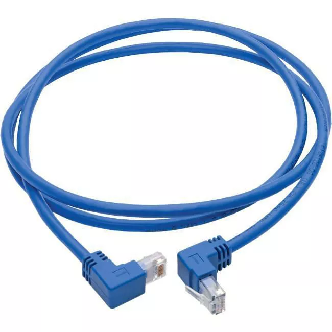 Tripp Lite N204-005-BL-UD Cat6 UTP Patch Cable, Up-Angle Male/Down-Angle Male - 5 ft., Blue