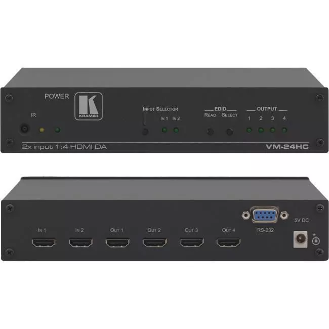 Kramer VM-24HC 2x1:4 HDMI Switcher & Distribution Amplifier