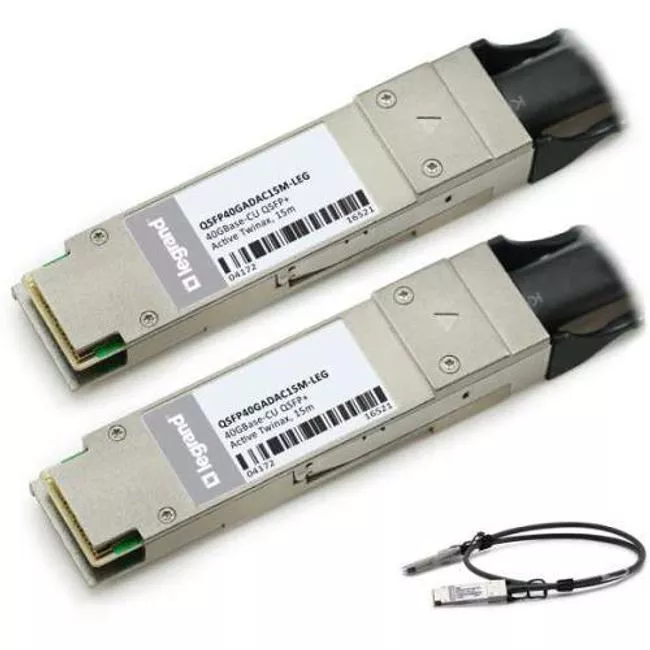 C2G QSFP40GADAC15M-LEG MSA and 40GBase-CU 15m QSFP+ to QSFP+ DAC Cable Active Twinax TAA