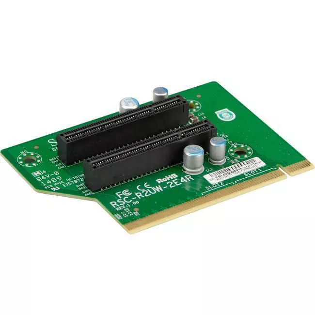 Supermicro RSC-R2UW-2E4R 2U Right Hand WIO Riser Card - 2x PCIe x4 Signal/2x PCIe x8 Output