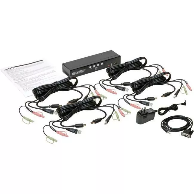 Tripp Lite B004-HUA4-K 4-Port HDMI/USB KVM Switch with Audio/Video and USB Peripheral Sharing