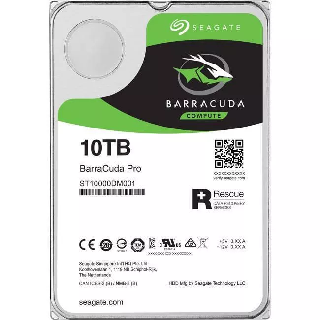 Seagate ST10000DM001 BarraCuda Hard Drive - 10 TB - 256 MB - 3.5 - SATA