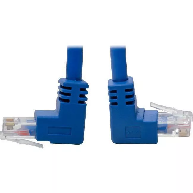 Tripp Lite N204-001-BL-UD Up/Down-Angle Cat6 Gigabit Molded UTP Ethernet Cable (RJ45 Up-Angle M to RJ45 Down-Angle M) Blue 1 ft. (0.31 m)