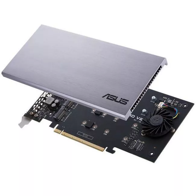ASUS HYPER M.2 X16 CARD V2 M.2 x16 PCIe 3.0 x4 Expansion Card for NVMe RAID Support