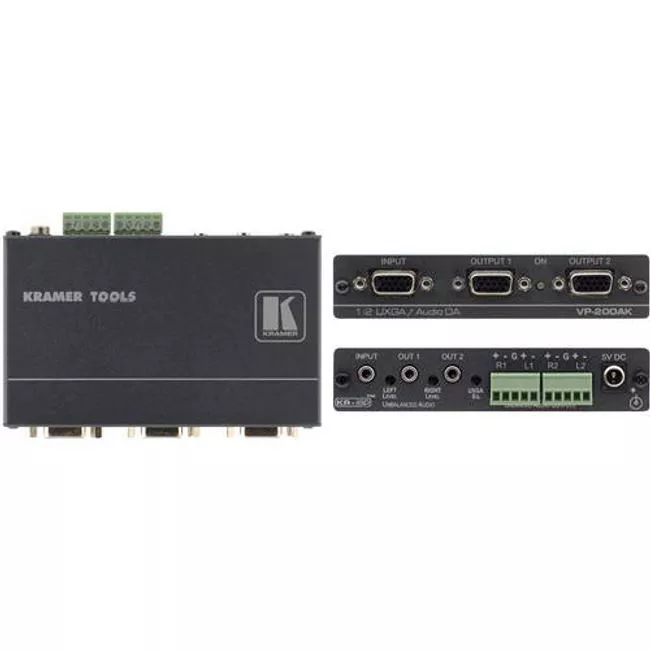 Kramer VP-200AK 1:2 Computer Graphics Video & Stereo Audio Distribution Amplifier