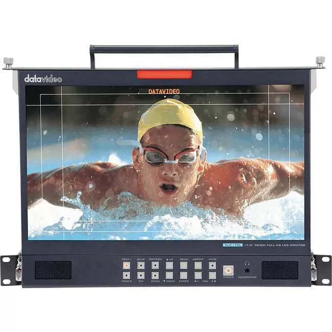 Datavideo TLM-170LM 17.3" 3G-SDI Full HD LCD Monitor - 1U Foldable Rackmount Tray Unit