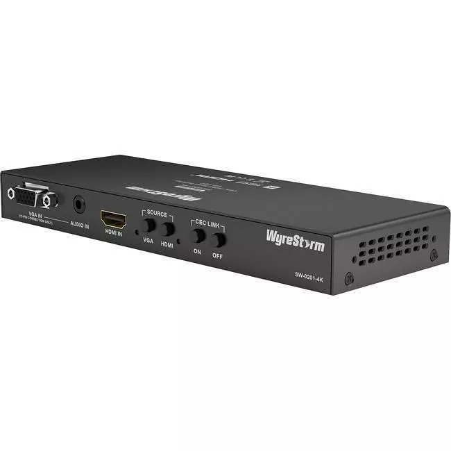 WyreStorm SW-0201-4K 2:1 VGA/HDMI Auto-Switcher with HDMI out and CEC triggering