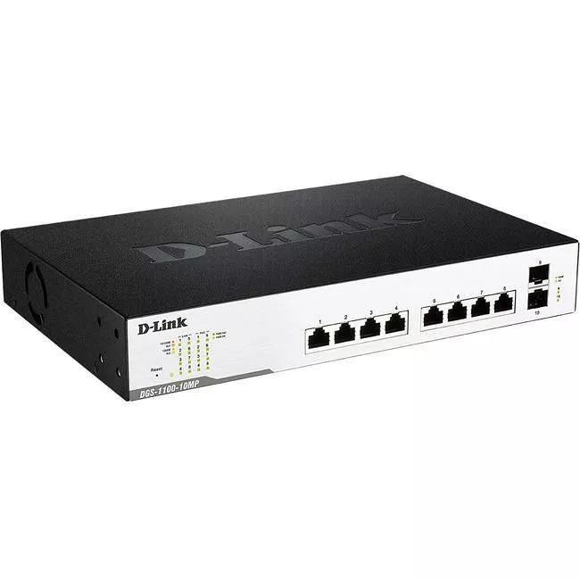 D-Link DGS-1100-10MPP PoE++ Switch, 8 10 Port Smart Managed