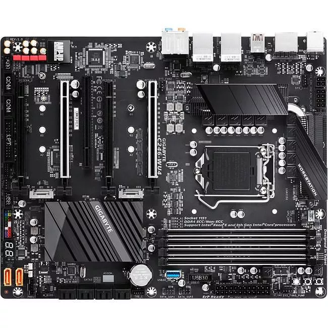 GIGABYTE C246-WU4 Server Motherboard - Intel Chipset - Socket H4 LGA-1151