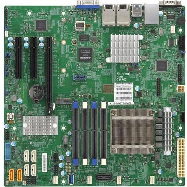 Supermicro MBD-X11SSH-GTF-1585-B Server Motherboard - 1x Socket BGA-1440 - Intel C236 - 4x DDR4 - RAID - 1x M.2 - 1x PCIe x16 - Micro ATX