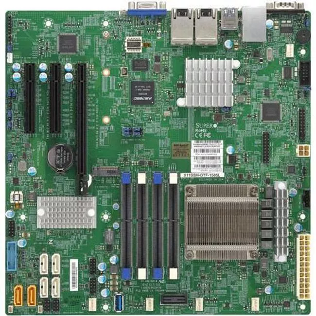 Supermicro MBD-X11SSH-GTF-1585-O Server Motherboard - 1x Socket BGA-1440 - Intel C236 - 4x DDR4 - RAID - 1x M.2 - 1x PCIe x16 - Micro ATX