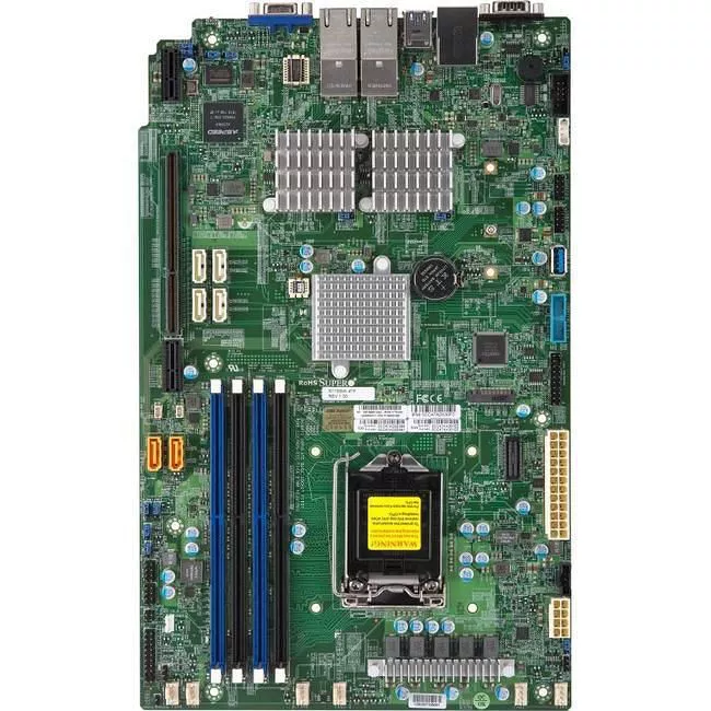 Supermicro MBD-X11SSW-4TF-O Server Motherboard - 1x Socket H4 LGA-1151 - Intel C236 - 4x DDR4 - RAID - 1x M.2 - 1x PCIe x16 - Proprietary Form Factor