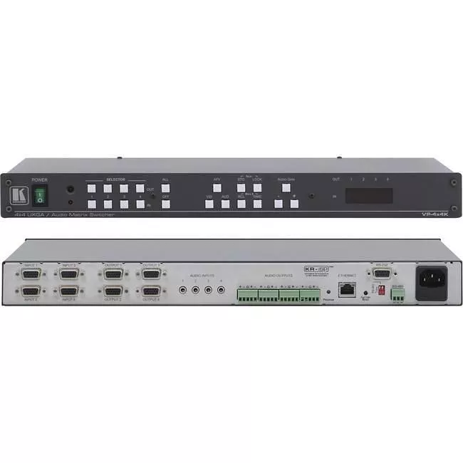 Kramer VP-4X4K 4x4 Computer Graphics Video & Balanced Stereo Audio Matrix Switcher