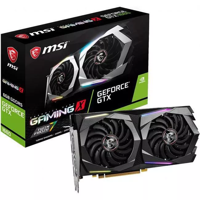 MSI G1660GX6 GeForce GTX 1660 GAMING X 6G Graphic Card - 1.86 GHz Boost Clock - 6 GB GDDR5