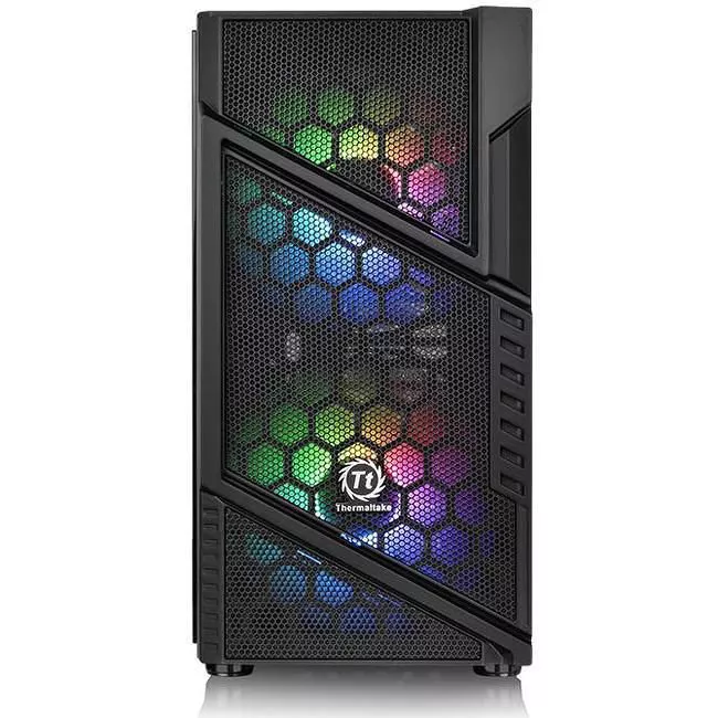 Thermaltake CA-1N2-00M1WN-00 Commander C31 TG ARGB Midi Tower Case with Windowed Side Panel - Black
