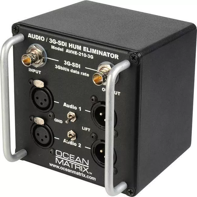 Ocean Matrix OMX-AVHE-210-3G Single Channel 3G-SDI Video & 2-Channel XLR Audio Hum Eliminator