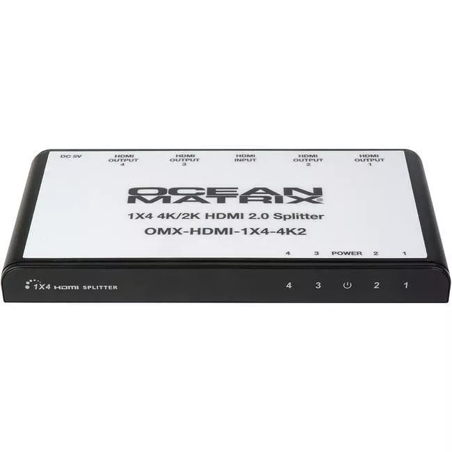Ocean Matrix OMX-HDMI-1X4-4K2 4K UHD 1x4 HDMI 2.0 Splitter/Distribution Amplifier