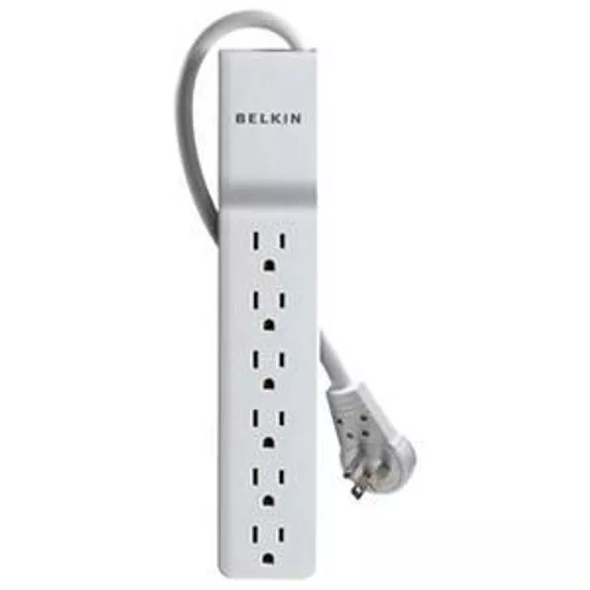 Belkin BSE600-06BLK-WM 6-Outlets Surge Suppressor - 6 ft