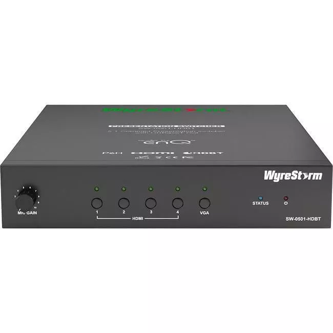 WyreStorm SW-0501-HDBT 1080p HDBaseT™ Presentation Switcher/Scaler with Mic Input and CEC control
