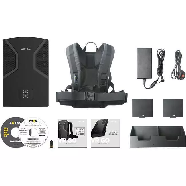 ZOTAC ZBOX-VR7N70-W2B-U VR GO  Backpack PC - Intel Core i7 i7-6700T 2.80 GHz - 16 GB RAM DDR4 SDRAM - 240 GB SSD - Mini PC