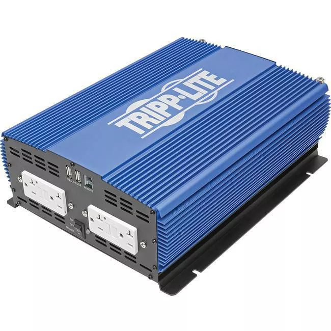 Tripp Lite PINV2000HS 2000W Heavy-Duty Industrial-Strength Mobile Power Inverter with 4 AC/2 USB - 2.0A/Battery Cables Remote
