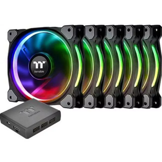 Thermaltake CL-F057-PL14SW-A Riing Plus 14 LED RGB Radiator Fan TT Premium Edition (5 Pack)