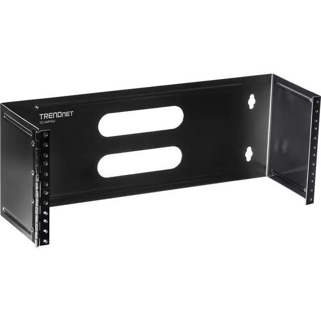 TRENDnet TC-WP4U 4U 19-inch Hinged Wall Mount Bracket for Patch Panels and PDU Power Strips, , Supports EIA-310, Steel Construction, Use with TC-P24C6 & TC-P16C6 Patch Panels (sold separately)