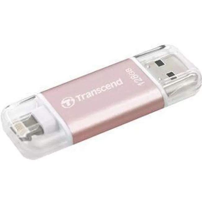 Transcend TS128GJDG300R 128GB JetDrive Go 300 Lightning USB 3.1 Flash Drive