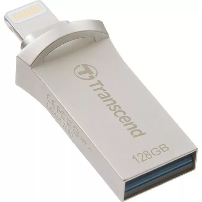 Transcend TS128GJDG500S 128GB JetDrive Go 500 Lightning/USB 3.1 Flash Drive