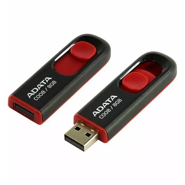 ADATA AC008-32G-RKD C008 32 GB Classic USB 2.0 Flash Drive - Red and Black