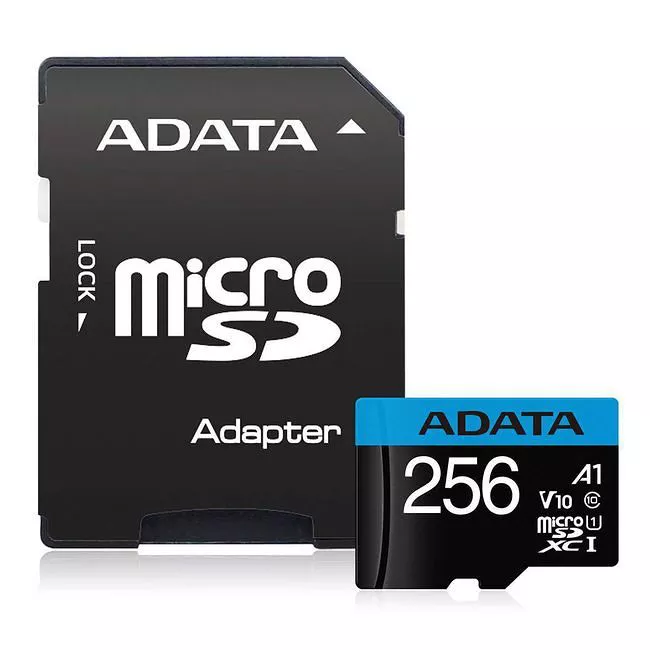 ADATA AUSDX256GUICL10A1-RA1 Premier 256 GB Micro SDHC with Adapter